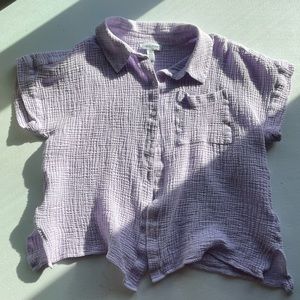 Calvin Klein lilac short sleeve button up